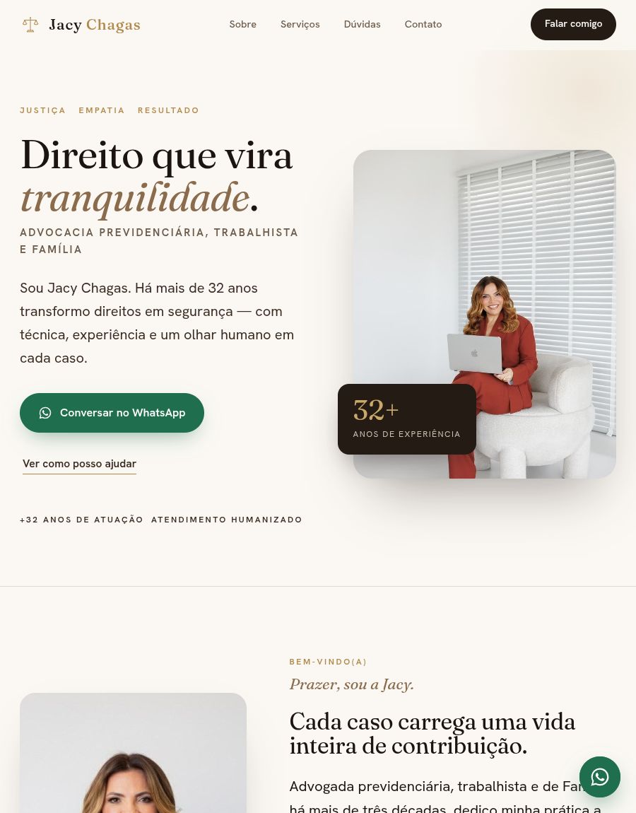 Site da Jacy Chagas, feito pela LC Digital
