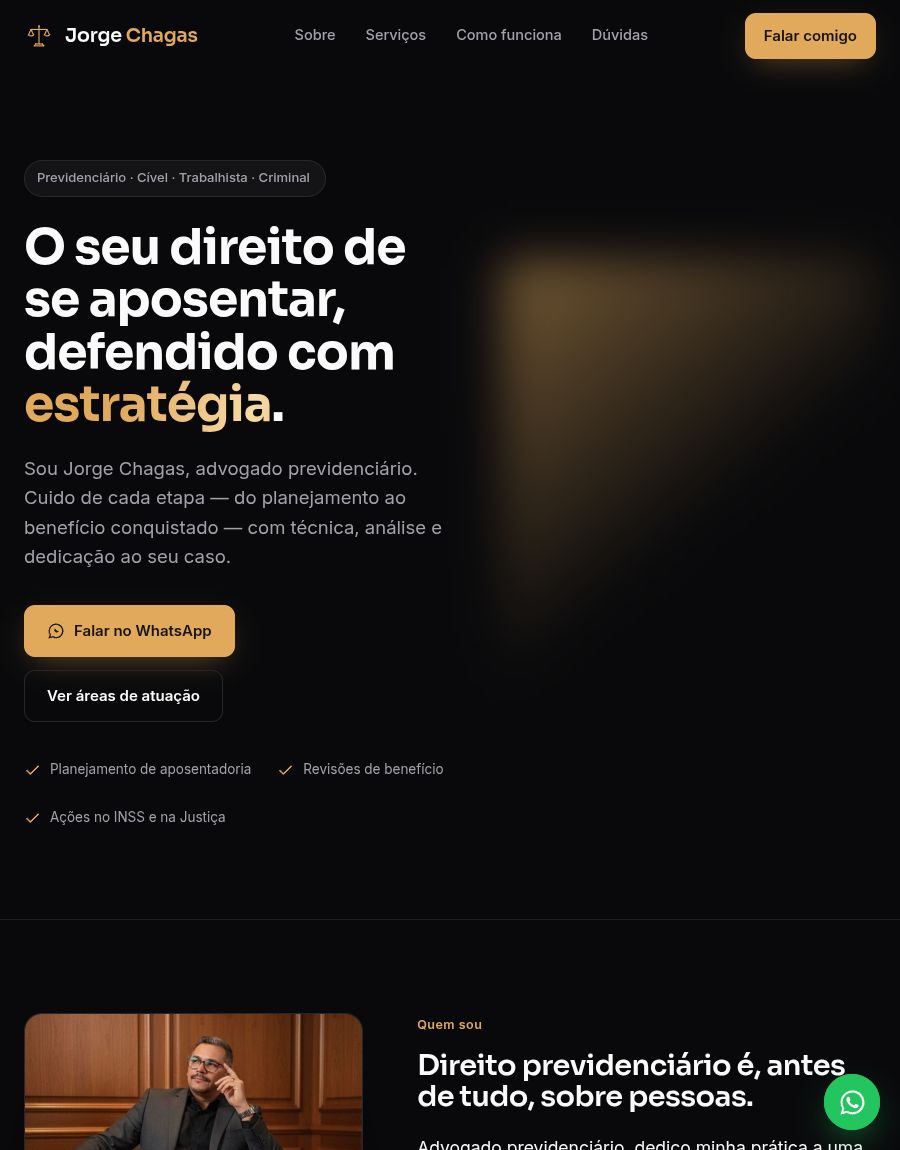 Site da Jorge Chagas, feito pela LC Digital